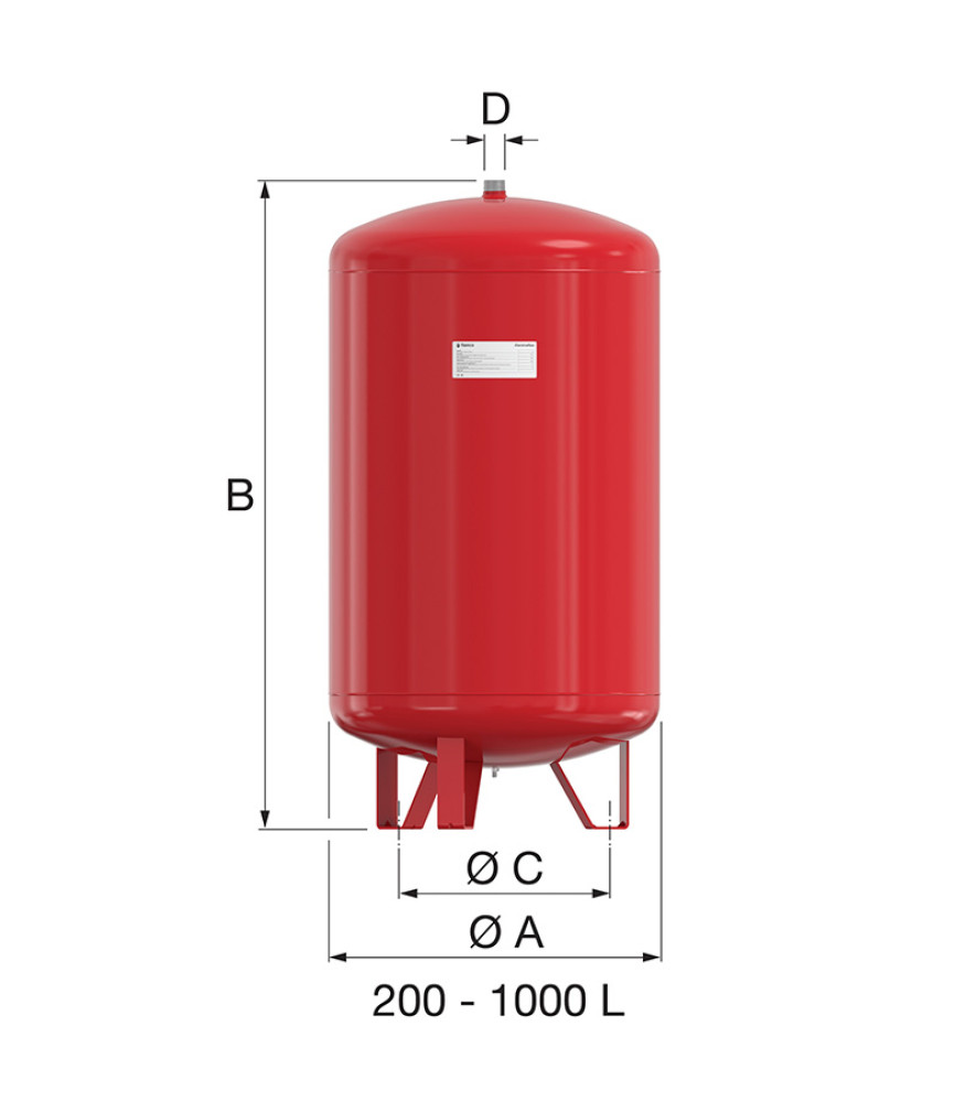 Розширювальний бак Flamco Contra-Flex 400/2,5, 400 л, PN 6