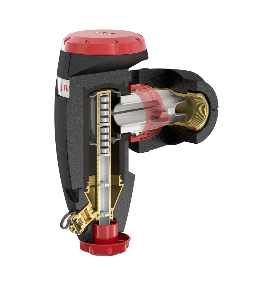 Форсований сепаратор бруду Flamco XStream Clean, цанга 22мм